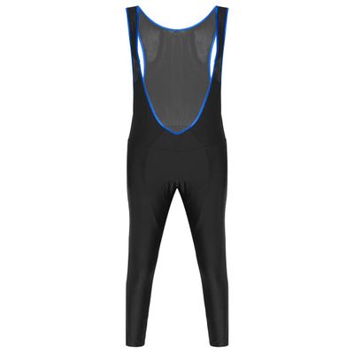 ACSUSS Mens Cycling Bib Pants Sleeveless Bodysuit Open Front Mesh Patchwork Riding Bicycle Tights Blue M