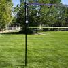 Park & Sun Spiker Sport SL Complete Portable Outdoor Volleyball Net System with Flip Net, Steel Poles, Volleyball with Pump, and Boundary,Silver view 2