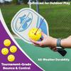 Park & Sun Sports Wooden Pickleball Paddle Set: Includes Two 15 in. Wooden Paddles, 3 Yellow Pickleballs, and Equipment Bag view 4