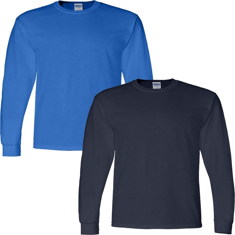Gildan - DryBlend 50/50 Long Sleeve T-Shirt 2-Pack 8400-SML-Royal-Navy