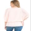 LEEBE Women and Plus Size Double-Layered Print Chiffon Poncho Blouse Top (Small-5X) (1X, Dusty Pink Studded) view 2