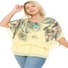 LEEBE Women and Plus Size Double-Layered Print Chiffon Poncho Blouse Top (Small-5X) (1X, Dusty Pink Studded) view 4