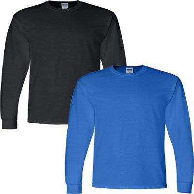 Gildan - DryBlend 50/50 Long Sleeve T-Shirt 2-Pack 8400-SML-Black-Royal