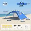 Glymnis Pop Up Beach Tent Sun Shade Shelter for 3-4 Person with UPF 50+, Lightweight & Easy Setup, Vent Windows & Zippered Door, Extended Floor Family Instant Beach Tent view 2