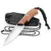 DURATECH Compact Fixed Blade Knife, 6-inch Neck Knife, 3-inch Blade, Full Tang, Wood Handle with Molded Sheath, Necklace and Paracord included, for EDC, Outdoor, Camping, Hiking view 1