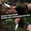 DURATECH Compact Fixed Blade Knife, 6-inch Neck Knife, 3-inch Blade, Full Tang, Wood Handle with Molded Sheath, Necklace and Paracord included, for EDC, Outdoor, Camping, Hiking view 3