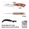 DURATECH Compact Fixed Blade Knife, 6-inch Neck Knife, 3-inch Blade, Full Tang, Wood Handle with Molded Sheath, Necklace and Paracord included, for EDC, Outdoor, Camping, Hiking view 4