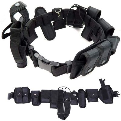 Ltvystore Law Enforcement Utility Tactical Belt Multifunctional Outdoor 10 in 1 Training Waist Belt Adjustable Modular Equipment Duty Belts Hiking Police Security Guard Military Hunting