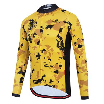 Uriah Men's Cycling Jacket Long Sleeve Reflective Yellow Gold Size XXL(CN)