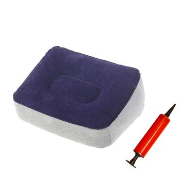 Inflatable Travel Foot Rest Pillow for Comfortable Feet Support Lightweight Footstool Random Color Pump for Airplane Train Bus Travel