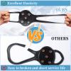 LACE INN Non Slip Gripper Spike, Ice Grippers Traction Cleats Snow Shoe Spikes Grips Crampons with 10 Steel Studs Cleats 2 Pair view 4