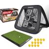 CHAMPKEY Double -Sided Golf Chipping Net with Mat and 12 Foam Balls - Professional Golf Practice Net Ideal for Indoor and Outdoor Training view 1