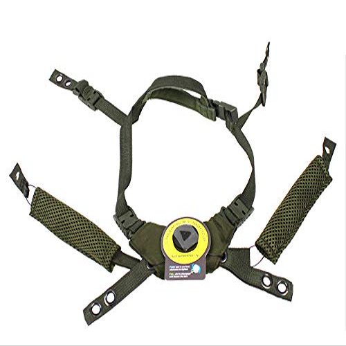 Tactical Helmet Dial Suspension System Chin Strap for Fast MICH Wendy Helmet (Green)