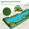 MEETPEAK Camping Sleeping Pad with Pillow, Upgraded Extra Thickness Inflatable Foot Press Camping Mat, Durable Waterproof Lightweight Sleeping Air Mattress for Hiking Backpacking Traveling view 2
