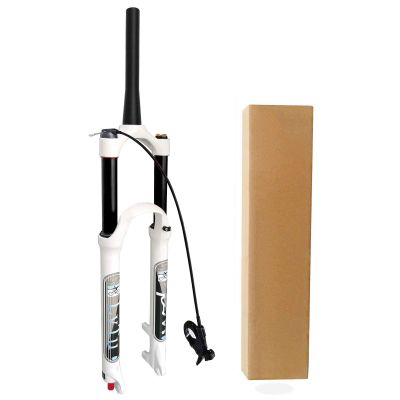 LvTu 130mm Travel Mountain Bike Suspension Fork 26 27.5 29 Inch Rebound Adjust, Front Fork Air Shock Absorber (Color : Tapered Remote Lock Out, Size : 29 inch)