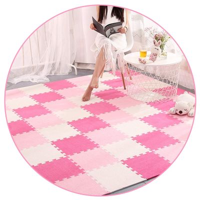ALGFree Interlocking EVA Puzzle Floor Tiles Mat Flooring Mats Multicolour 30x30cm Carpet Foam Tiles for Fitness Exercise Training Yoga Gym KidsColors Free Combination