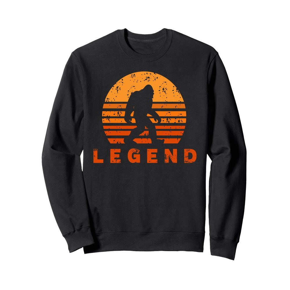 Retro Bigfoot Legend Silhouette | Sasquatch Lovers Gift Sweatshirt