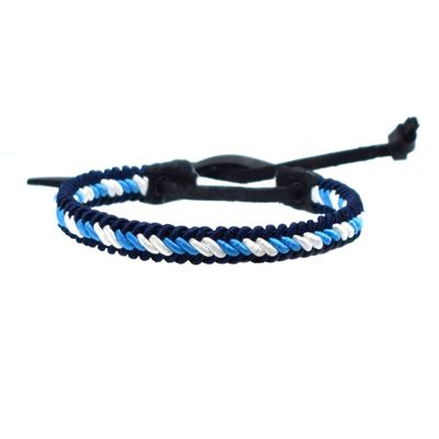 BDM - Pulsera Azul y Blanca de la Bandera Argentina, Galicia, Belgrano, Honduras, Guatemala, Nicaragua, Celta - Modelo 1