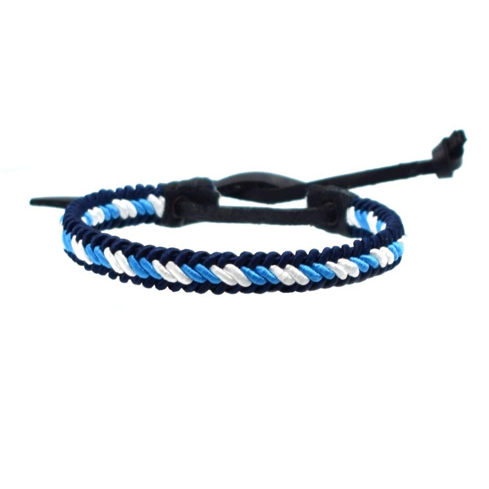 BDM - Pulsera Azul y Blanca de la Bandera Argentina, Galicia, Belgrano, Honduras, Guatemala, Nicaragua, Celta - Modelo 1