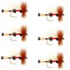 The Fly Fishing Place Royal Trude Classic Trout Dry Fly Fishing Flies - Set of 6 Flies Size 14 view 1