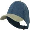 Ashen Fane Women's Washed Cotton Ponytail Baseball Cap, Blue Khaki view 1
