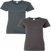 Gildan Women's Heavy Crewneck Cap Sleeve, 2-Pack DarkHeather-Charcoal Large view 1