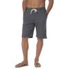 VANCOOG Mens Casual Cotton Knit Short Drawstring Elastic Yoga Gym Shorts-Black Melange-S view 2