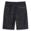 VANCOOG Mens Casual Cotton Knit Short Drawstring Elastic Yoga Gym Shorts-Black Melange-S view 3