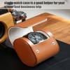 Besforu Watch Roll Travel Case for Men and Women with Suede Lining Watch Display Box Single Watch Storage and Organizer (1 Slot Light Brown) view 2