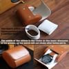 Besforu Watch Roll Travel Case for Men and Women with Suede Lining Watch Display Box Single Watch Storage and Organizer (1 Slot Light Brown) view 4
