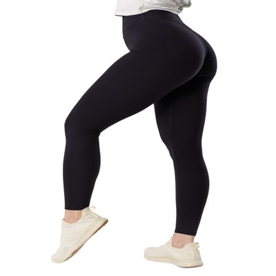 Kamo Fitness Serenity 25" No Front Seam 7/8 Leggings High Waisted Yoga Pants for Women, Soft Workout Pants Compression Leggings with Tummy Control (Black, XS)