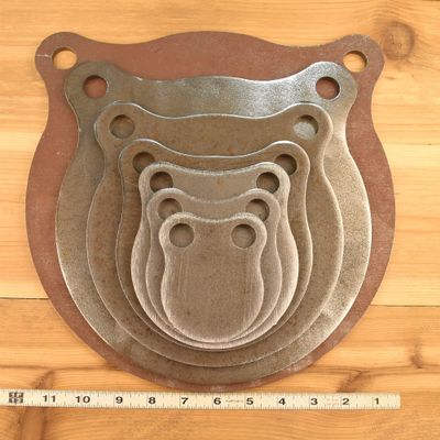 AR500 1/4" Steel Shooting Targets 3"-12" Gongs - Set of Seven