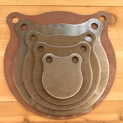 AR500 1/4" Steel Shooting Targets 4" 6" 8" 10" 12" Gongs - Set of Five