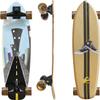 Abrazo 33x9.5 Pro Cruiser Skateboard for Kids Teens & Adults,Surfskate Board,7-Layer Canadian Maple Wood Double Kick Concave Deck,ABEC-9 Bearings,70mm Wheels,Aluminum Trucks view 1