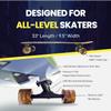 Abrazo 33x9.5 Pro Cruiser Skateboard for Kids Teens & Adults,Surfskate Board,7-Layer Canadian Maple Wood Double Kick Concave Deck,ABEC-9 Bearings,70mm Wheels,Aluminum Trucks view 4