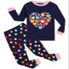 Dolphin&Fish Girls Pajamas 100% Cotton Girls Cat Pajamas Glow In The Dark Toddler Pjs Set Kids Sleepwear 2T Dark Blue view 1