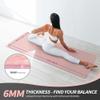 CAMBIVO Yoga Mat for Women Men Kids, 72" x 24" x 6mm Extra Thick TPE Yoga Mat Non Slip, Workout Mat with Carrying Strap for Yoga, Pilates,Stretching,Meditation and Floor Exercises view 2