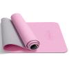 CAMBIVO Pink Yoga Mat for Women Men Kids, 72" x 24" x 8mm Extra Thick TPE Pilates Mat Non Slip, Workout Mat with Carrying Strap for Yoga, Stretching,Meditation and Floor Exercises view 1