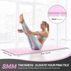 CAMBIVO Pink Yoga Mat for Women Men Kids, 72" x 24" x 8mm Extra Thick TPE Pilates Mat Non Slip, Workout Mat with Carrying Strap for Yoga, Stretching,Meditation and Floor Exercises view 2