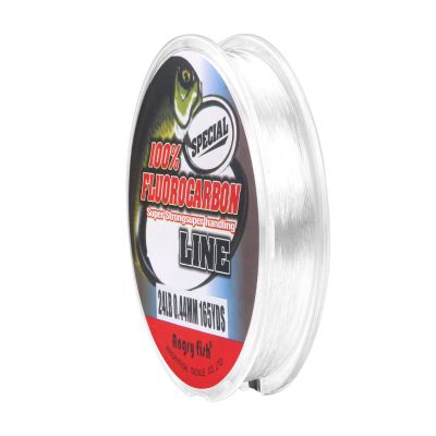 ANGRYFISH 100% Fluorocarbon Fishing Line-Invisible Underwater-Faster Sinking- Ultralow Stretch-Fishing Leader Line 2-30LBClear17LB/0.331MM-165YD