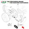 10L0L Golf Cart Brake Cable Set for Club Car Precedent 2004-up and Tempo 2018-up, Driver and Passenger Side, Replace OEM 102557501 102557502 103528701 103528702 view 2