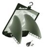 AQUBONA Single tab Twin Keel Fins - Twin Fin Fish Surfboard Fins Twin Keels - Smooth Fiberglass Flex (Black B) view 1