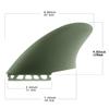 AQUBONA Single tab Twin Keel Fins - Twin Fin Fish Surfboard Fins Twin Keels - Smooth Fiberglass Flex (Black B) view 2