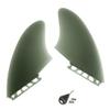 AQUBONA Single tab Twin Keel Fins - Twin Fin Fish Surfboard Fins Twin Keels - Smooth Fiberglass Flex (Black B) view 4
