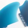 AQUBONA Futures Twin Keel Fins - Twin Fin Fish Surfboard Fins Twin Keels - Smooth Fiberglass Flex (Blue B) view 3