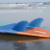 AQUBONA Futures Twin Keel Fins - Twin Fin Fish Surfboard Fins Twin Keels - Smooth Fiberglass Flex (Blue B) view 4