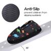MIXIN Little Kids Boys Indoor House Slip-on Slippers Soft Warm Memory Foam Black 2 3 US view 4