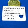 Military Gift Military Engraved Wallet Inserts Card for Husband Boyfriend Deployment Gift for Army,Marine Corp,Navy,Air Force,Coast Guard Valentines Gift for Him Men(When Duty Calls for You to Leave) view 2
