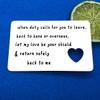 Military Gift Military Engraved Wallet Inserts Card for Husband Boyfriend Deployment Gift for Army,Marine Corp,Navy,Air Force,Coast Guard Valentines Gift for Him Men(When Duty Calls for You to Leave) view 4