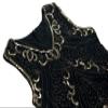 Women Evening Maxi Long Dress 1920s Sequin Mermaid Hem Wedding Prom Gown Costume w/ 20s Gatsby Accessories Set (Black Gold, Small) view 3